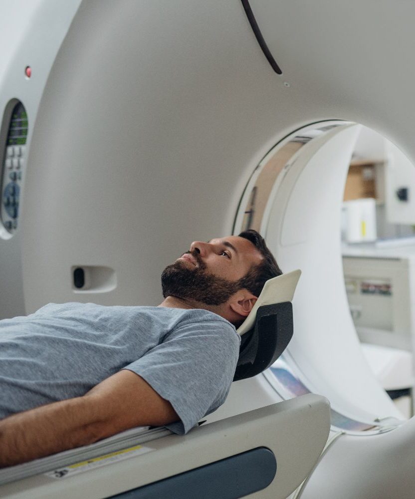 Patient receiving a MRI.